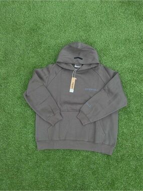 Essentials Men's Pullover Hoodie in Taupe Brown